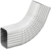 Gutter Side Elbow, Style B, 75 Degree, White Galvanized Steel, 2 x 3-In.