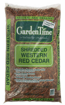 Shredded Western Red Cedar Mulch, 2-Cu. Ft.
