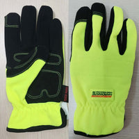 Boss Men's Indoor/Outdoor Mechanic's Glove High-Vis Green L 1 pair