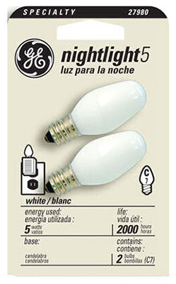Night Light Bulbs, White, 2-Pk.