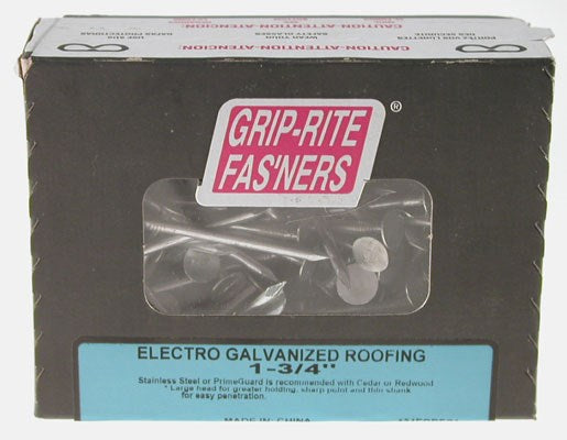 Grip Rite 134EGRFG1 1 Lb 1-3/4" Electro Galvanized Roofing Nails