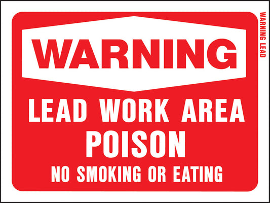 Hy-Ko English WARNING - Lead Work Area - POISON Sign Plastic 9 in. H x 12 in. W (Pack of 10)