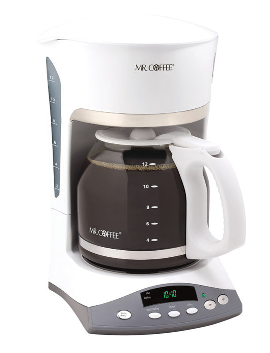 Mr. Coffee Advanced Brew 12  White Coffee Maker