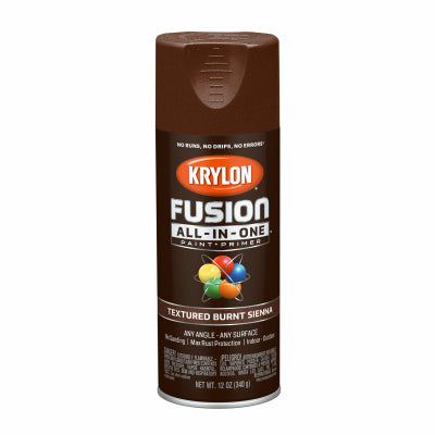 Fusion All-In-One Spray Paint + Primer, Textured Burnt Sienna, 12-oz.