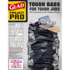 Glad Project Pro 45 gal Trash Bags Flap Tie 5 pk