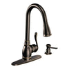 Moen Anabelle One Handle  Mediterranean Bronze Pulldown Kitchen Faucet