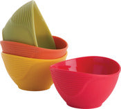 Trudeau 0990059 Silicone Pinch Bowls Assorted Colors 4 Count