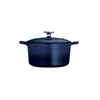 3.5 Qt Enameled Cast Iron Series Covered Round Dutch Oven in Gradated Cobalt