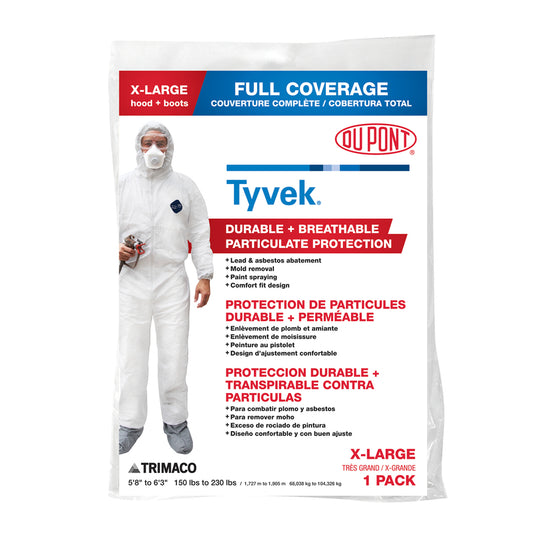 Trimaco  Dupont  Tyvek  Painter's Coveralls  White  XL  25 pk