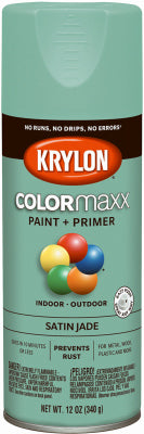 COLORmaxx Spray Paint + Primer, Satin Jade, 12-oz.