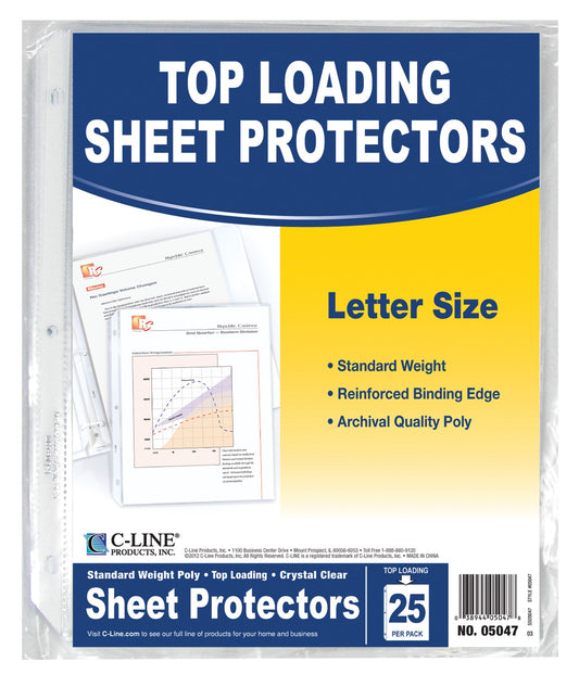 C Line White Sheet Protector 1 pk