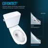 TOTO® Drake® Transitional Two-Piece Elongated 1.28 GPF TORNADO FLUSH® Toilet with CEFIONTECT® and SoftClose® Seat, WASHLET®+ Ready, Cotton White - MS776124CEG#01