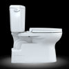 TOTO® Vespin® II Two-Piece Elongated 1.28 GPF Universal Height Toilet with CEFIONTECT and SS124 SoftClose Seat, WASHLET+ Ready, Cotton White - MS474124CEFG#01