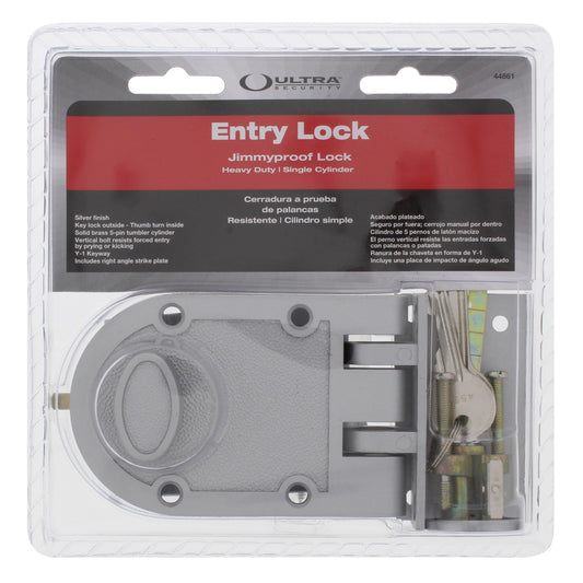Ultra Security Silver Metal Single Cylinder Lock