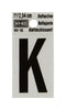 Hy-Ko 1 in. Reflective Black Vinyl Letter K Self-Adhesive 1 pc. (Pack of 10)