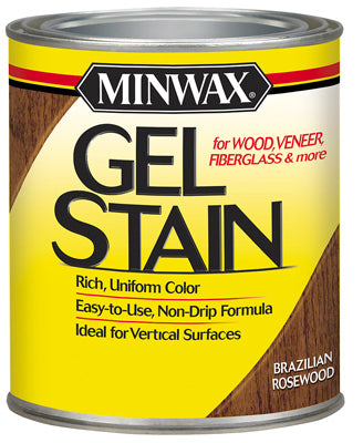 Minwax Wood Finish Transparent Low Luster Brazilian Rosewood Oil-Based Gel Stain 1 Qt.