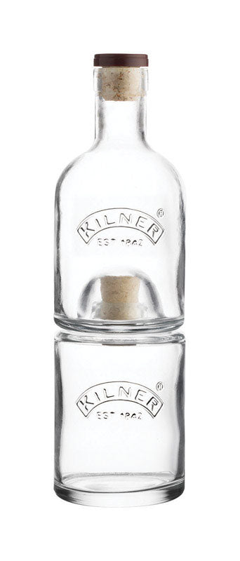 Kilner  3.97 in. W x 3.97 in. L Clear  Glass  Stackable Bottle Set  1 pk