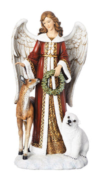 Roman  Angel Figure with Deer And Bear  Christmas Decoration