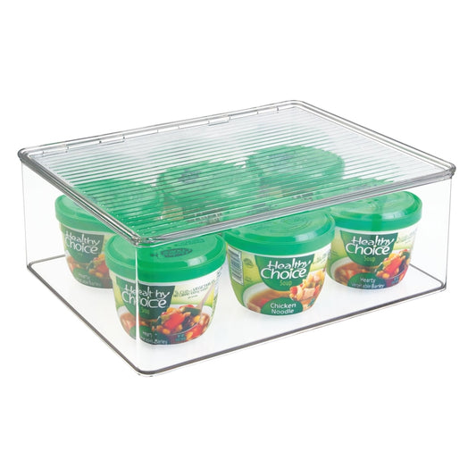 iDesign 10.3 qt Clear Storage Box 5 in. H X 11.3 in. W Stackable