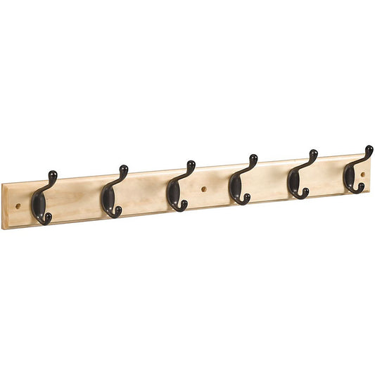 National Hardware 27 in. L Oil Rubbed Bronze Wood Oil Rubbed Broze Hook Rack (Pack of 4)