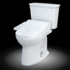 TOTO® Drake® Transitional WASHLET®+ Two-Piece Elongated 1.28 GPF Universal Height TORNADO FLUSH® Toilet with C2 Bidet Seat, Cotton White - MW7863074CEFG#01