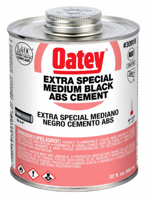 ABS Pipe Cement, Black, 32-oz.