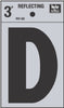 Hy-Ko 3 in. Reflective Black Vinyl Letter D Self-Adhesive 1 pc. (Pack of 10)