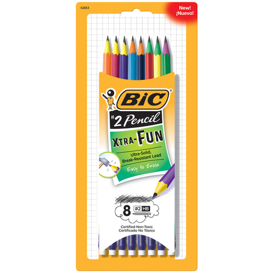 Bic PGEP81-A-BLK #2 Pencils Xtra-Fun 8 Count