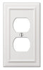 Amerelle Continental White 2 gang Die-Cast Metal Duplex Wall Plate 1 pk