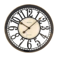 Westclox  12 in. L x 12 in. W Indoor  Classic  Analog  Wall Clock  Glass/Plastic  Multicolored