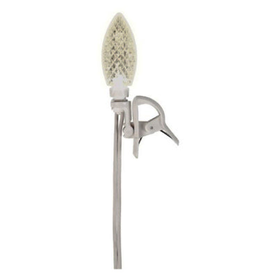 Juego de luces LED Quick-Clip, C9, blanco cálido, cable blanco, 25 unidades.