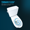 TOTO® Drake® Two-Piece Elongated 1.28 GPF Universal Height TORNADO FLUSH® Toilet with CEFIONTECT® and SoftClose® Seat, WASHLET®+ Ready, Cotton White - MS776124CEFG#01