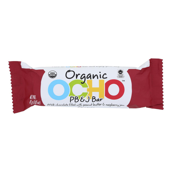 Ocho Candy - Barra de caramelo con sabor a mantequilla de maní y mermelada - Caja de 12 - 1,45 oz
