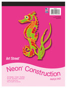 Pacon 104627 9 X 12 Neon Construction Paper Pad Assorted 20 Count