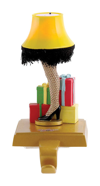 Kurt S. Adler A Christmas Story Leg Lamp Stocking Holder Gold Resin 9 in. 1 pk
