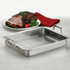 13.5 in Prima Stainless Steel Roasting Pan - Includes Basting Grill