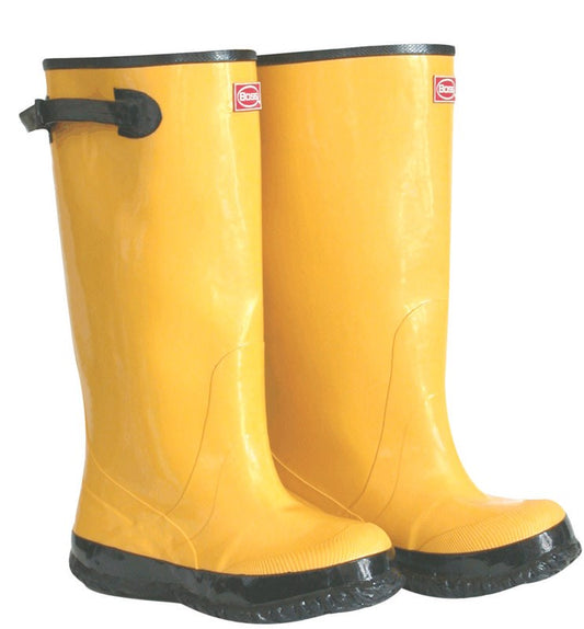 Boss Gloves 2KP448108 Size 8 Mens 17" Tall Yellow Rubber Boots                                                                                        