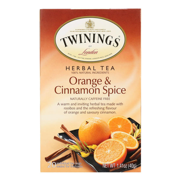 Té de hierbas Twining's Tea - Especias de naranja y canela - Caja de 6 - 20 bolsitas (paquete de 6)