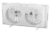 Cool Works F-5280a 7 2-Speed White Plastic Twin Window Fan
