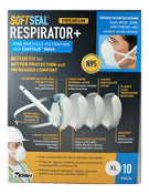 Softseal 16-90082 Xl White Premium N95 Respirator With Valve 10 Count