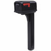 Gibraltar Mailboxes Classic Plastic Post Mount Black Double Door Mailbox
