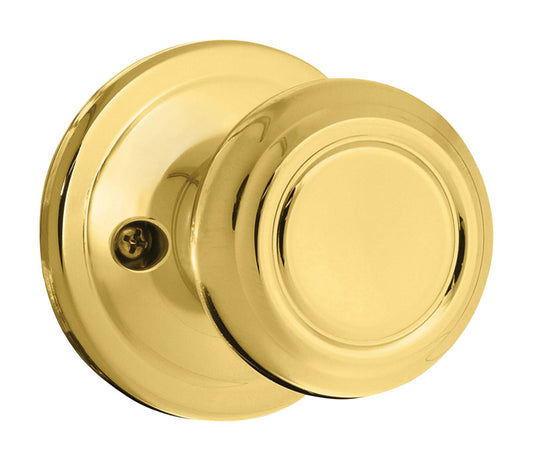 Kwikset Cameron Polished Brass Dummy Knob Right or Left Handed