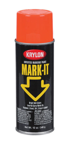 Marcador de campo naranja Krylon Mark-It de 12 oz (paquete de 6)