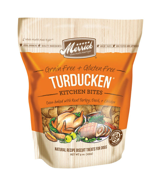 Merrick  Turducken  Turkey, Duck, Chicken  Treats  For Dog 9 oz. 1 pk