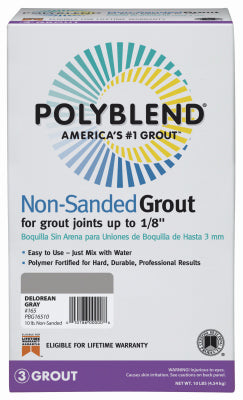 Polyblend Grout, Non-Sanded, Delorean Gray, 10-Lb.