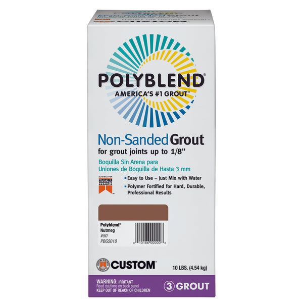 Custom Building Products Polyblend Nutmeg Brown Grout 10 lbs. for Indo