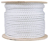 Nylon Rope, Twisted, White, 1/4-In. x 600-Ft.