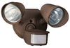 Designers Edge Motion-Sensing Hardwired Halogen Bronze Security Floodlight