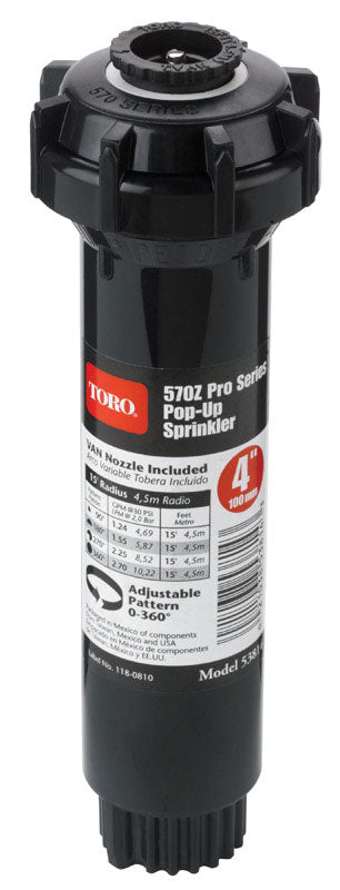 Toro 570Z Pro Series 4 in. H Adjustable Pop-Up Sprinkler