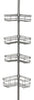 Zenna Home 22.63 in. H X 10.13 in. W X 4 in. L Satin Nickel Silver Corner Shower Caddy